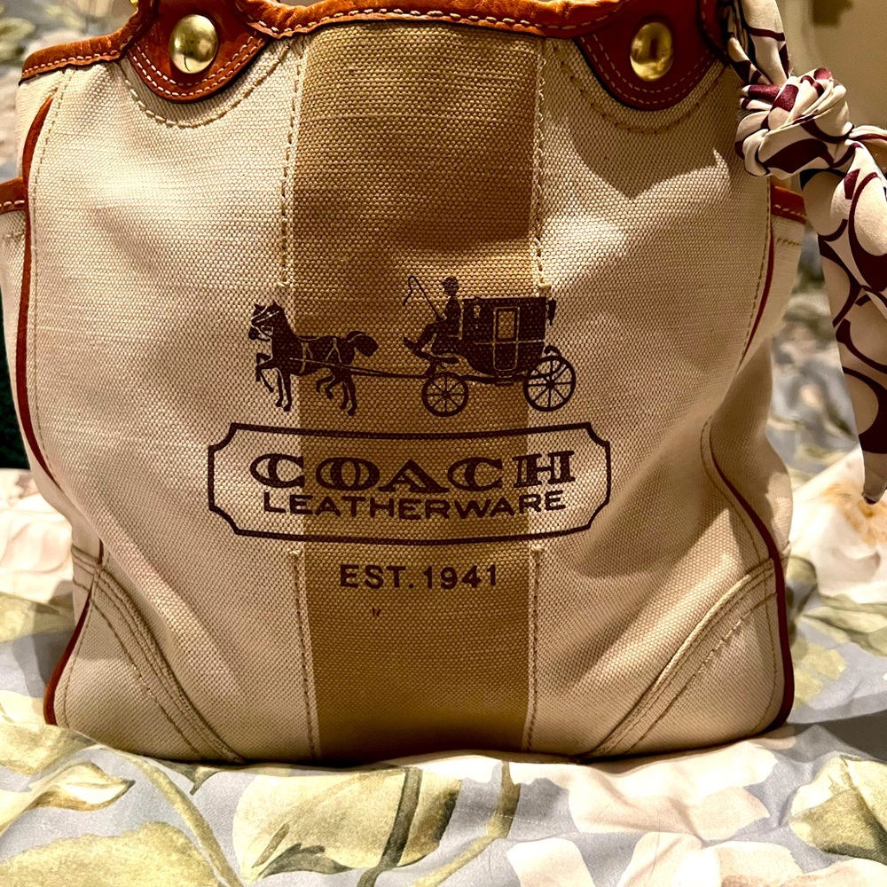 Authentic Coach Tattersall tote.
